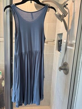 Sleeveless Swing Dress in Slate Blue